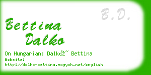 bettina dalko business card